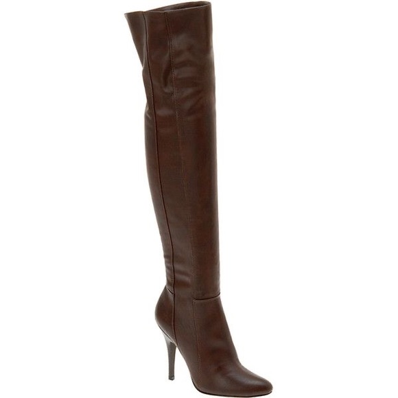 ALDO Capena Brown Leather Thigh High Stiletto Heel Boots Size 8 - Picture 5 of 5